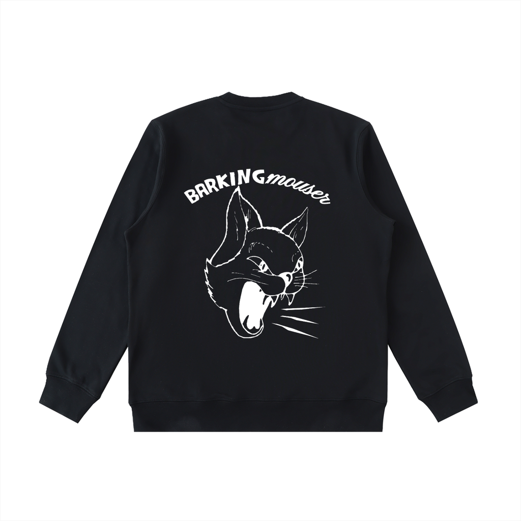 CORE White Logo Heavyweight Crewneck BlACK Sweatshirt