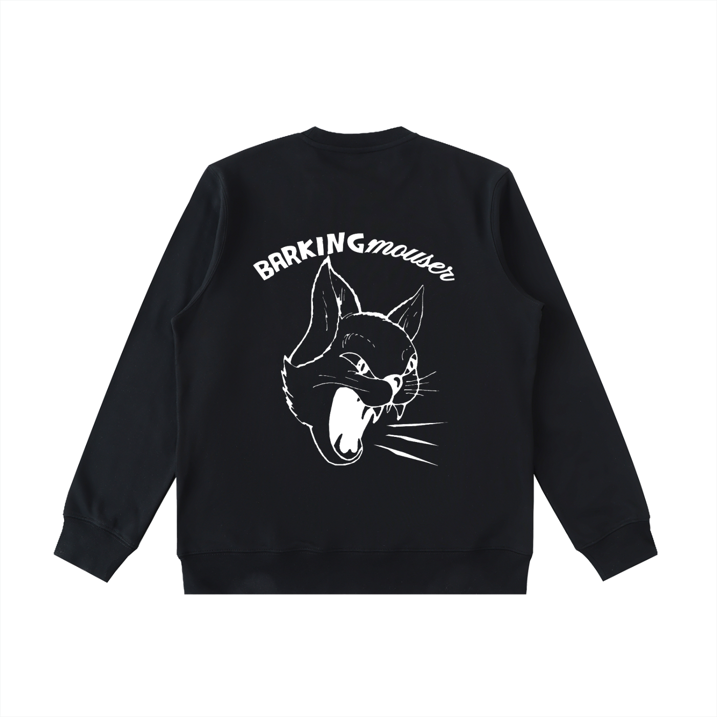 CORE White Logo Heavyweight Crewneck BlACK Sweatshirt