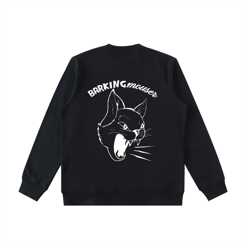 CORE White Logo Heavyweight Crewneck BlACK Sweatshirt