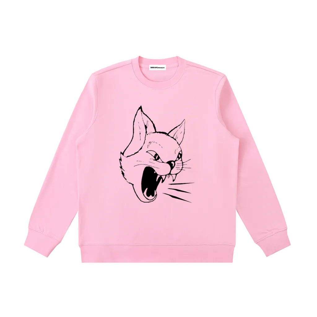 CORE Black Logo Heavyweight Crewneck PINK Sweatshirt