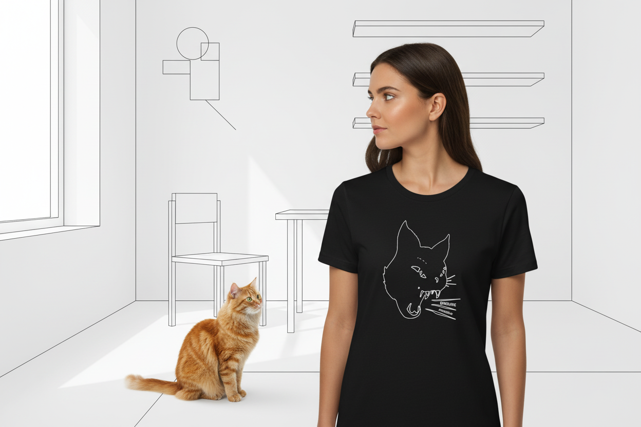 Outline Logo Eco Black T-shirt